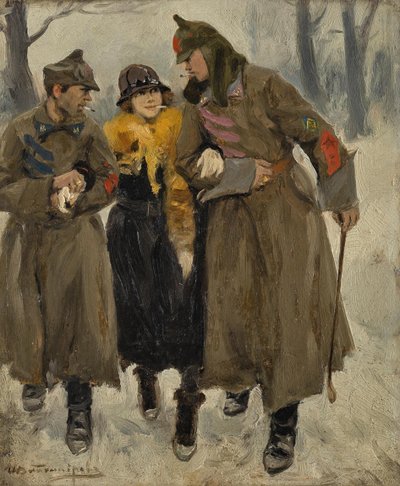 Katonák prostituálttal. alkotó: Ivan Alexeyevich Vladimirov