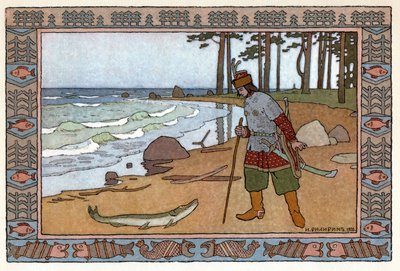 A hercegnő és a béka, 1899 körül (litográfia) alkotó: Ivan Yakovlevich Bilibin
