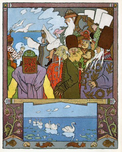 A hercegnő és a béka, 1899 körül (litográfia) alkotó: Ivan Yakovlevich Bilibin