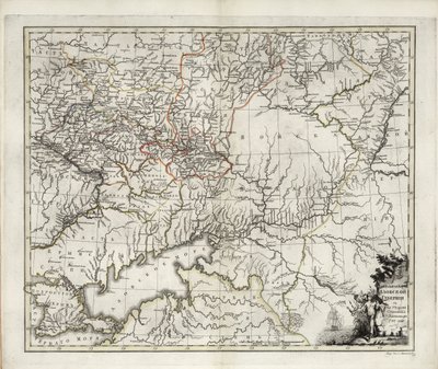 Azovi kormányzóság általános térképe, 1782. alkotó: Ivan Ivanovich Islenyev