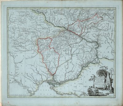 Novorosszijszk kormányzóság általános térképe, 1779. alkotó: Ivan Ivanovich Islenyev