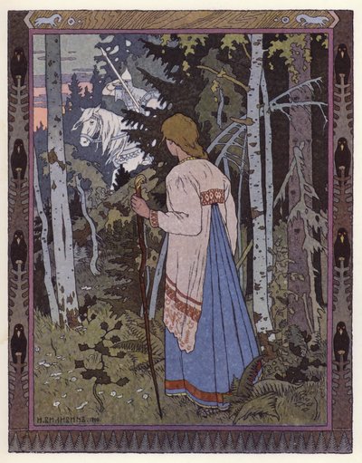 Illusztráció: Vassilisa The Beautiful (színes litó) alkotó: Ivan Yakovlevich Bilibin