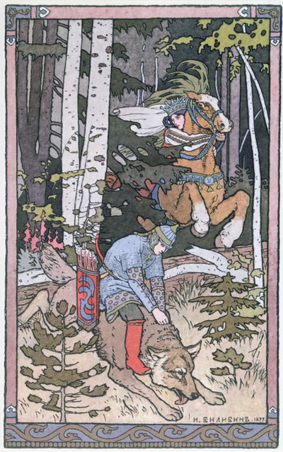 Jelenet egy orosz tündérmeséből, 1899 alkotó: Ivan Yakovlevich Bilibin