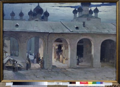 "Gallery Marchande au Kremlin de Rostov" Dyvan Kalmykov festmény (1866-1925) Cikk Szabadtéri Múzeum Rostov Kreml, Rostov alkotó: Ivan Kalmykov