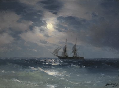 Brig Mercury alkotó: Ivan Konstantinovich Aivazovsky