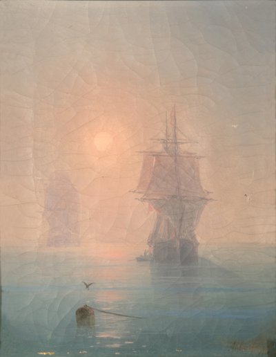 Corvette a ködben, 1886 alkotó: Ivan Konstantinovich Aivazovsky
