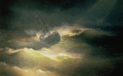 A Maria hajó a viharban alkotó: Ivan Konstantinovich Aivazovsky