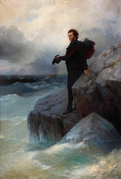 Búcsú, szabad elem, ó Tenger! Alekszandr Puskin a Fekete-tengeren, 1877. alkotó: Ivan Konstantinovich Aivazovsky