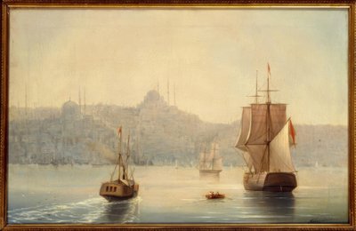 Konstantinápoly, kikötő / I. K. Aivazovsky festménye alkotó: Ivan Konstantinovich Aivazovsky