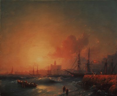 Malaga, 1854 alkotó: Ivan Konstantinovich Aivazovsky