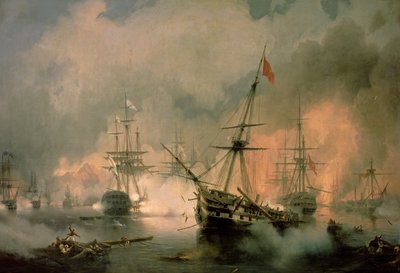 A navarinói csata, 1827. október 20 alkotó: Ivan Konstantinovich Aivazovsky