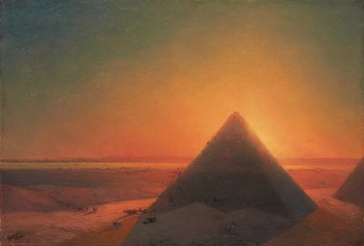 A gízai nagy piramis, 1878 alkotó: Ivan Konstantinovich Aivazovsky