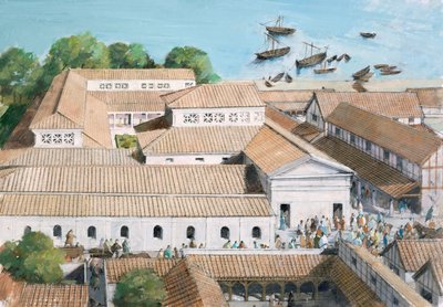 Richborough római erőd, 3. század. 1990-2010 alkotó: Ivan Lapper