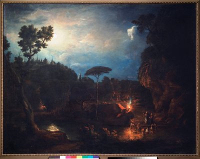 Le bapteme secret (A titkos keresztség) - Kijevi Rusz keresztényesítése (9-13. század) - Ivan Mihajlovics Tankov (Tonkov) (1740-1799) festménye, olaj, vászon alkotó: Ivan Michailovich Tankov