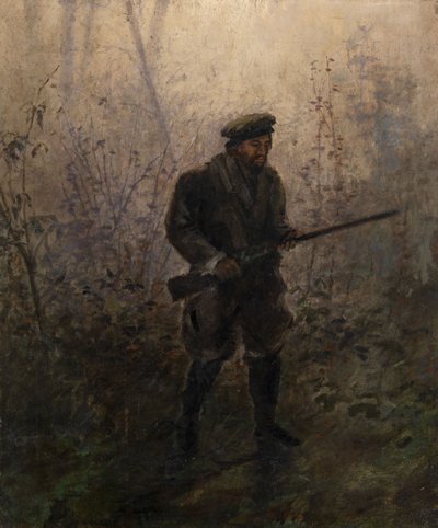 Vadász az erdőben alkotó: Ivan Pavlovich Pokhitonov