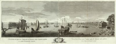 Kilátás a Néva folyóra a Gályaudvar és a Vasziljevszkij-sziget könyve között Szentpétervár 50. évfordulójára, 1753 alkotó: Ivan Petrovich Elyakov