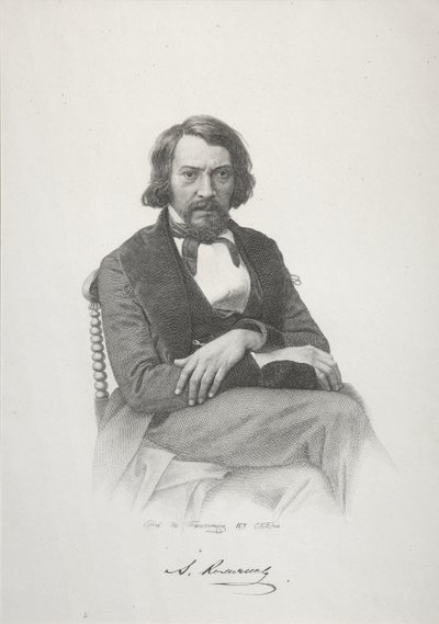 Alekszej Sztyepanovics Homjakov portréja, 1879 alkotó: Ivan Petrovich Pozhalostin