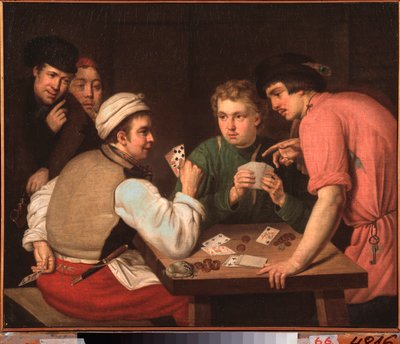 Kártyaélek – Ivan Philippovich Tupylev (Toupylev) (1758-1821) festménye, olaj, vászon alkotó: Ivan Philippovich Tupylev