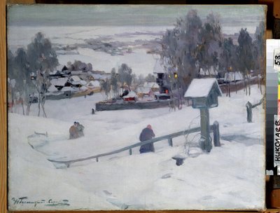 Téli este, 20. század (olaj, vászon) alkotó: Ivan Silych Goriuschkin Sorokopudov