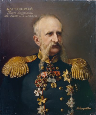 Ivan Alekszejevics Bartolomej portréja, 18131870, 1860-as évek alkotó: Ivan Stepanovich Ksenofontov