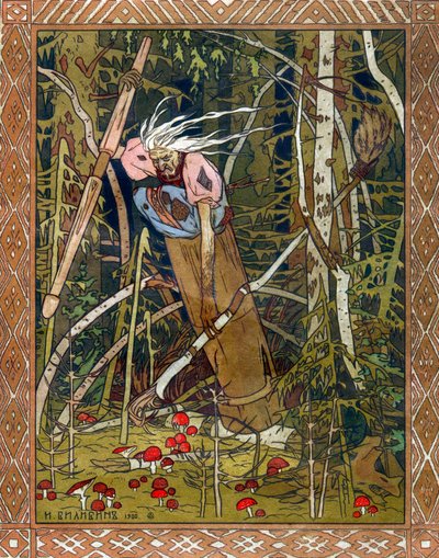 Baba Yaga, 1900. alkotó: Ivan Yakovlevich Bilibin