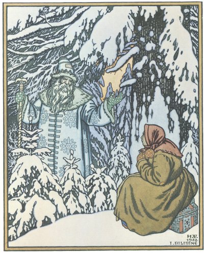 Illusztráció a Morozko meséhez, 1932 alkotó: Ivan Yakovlevich Bilibin