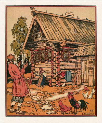 Illusztráció a Halász és a hal meséjéhez, 1933 alkotó: Ivan Yakovlevich Bilibin