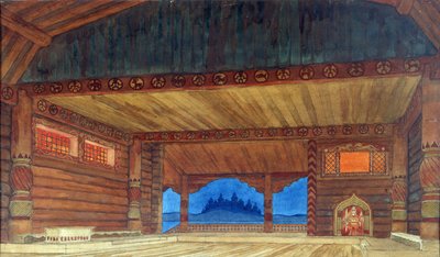 Színpadterv M. Glinka Ruslan és Ljudmila című operájához, 1913 alkotó: Ivan Yakovlevich Bilibin