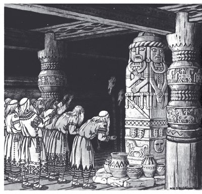 Svetovid isten imádása, 1934 alkotó: Ivan Yakovlevich Bilibin