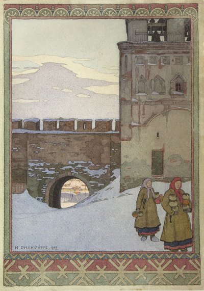 A Novgorodi Kreml víztornya, 1902 alkotó: Ivan Yakovlevich Bilibin