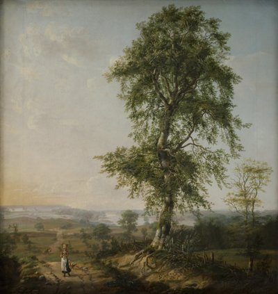Táj egy nagy fával alkotó: Johan Christian Dahl