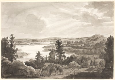 Kilátás a tóra, Norvégia alkotó: Johan Christian Dahl
