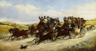 Verseny a Liverpooltól Manchesterig egy vadászattal, 1880 alkotó: J.C. Maggs
