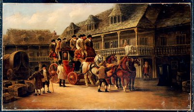 Felszállás a londoni autóbuszra, 1879 alkotó: J.C. Maggs