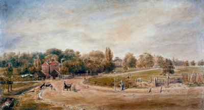 Court Lane és Lordship Lane, Dulwich, London, 1860. alkotó: JC Mandy