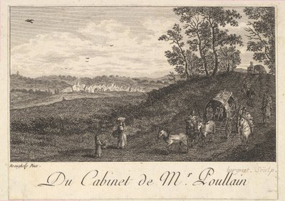 Táj szekérrel a festmény után Poullain úr szekrényében, 1780. alkotó: JF Borgnet