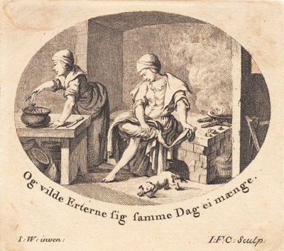 Dorothea a konyhában alkotó: J.F. Clemens