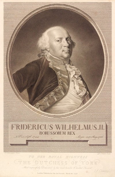 Friedrich Wilhelm, Poroszország királya alkotó: J.F. Clemens