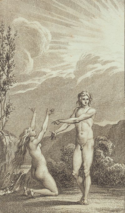 Illusztráció Ewald „Ádám és Éva” című művéhez. II alkotó: J.F. Clemens