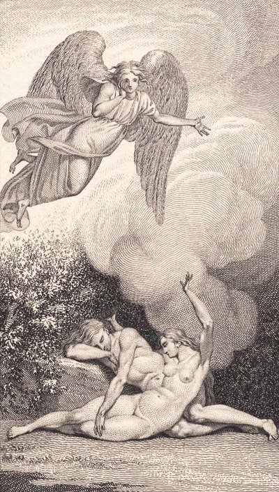 Illusztráció Ewald „Ádám és Éva” című művéhez. BAN BEN alkotó: J.F. Clemens