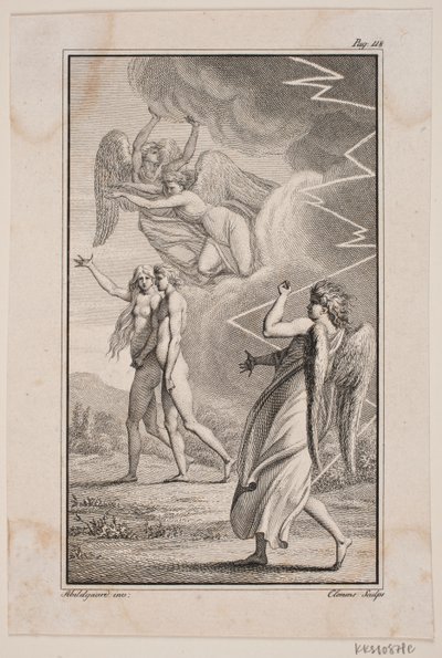 Illusztráció Johannes Ewald „Ádám és Éva” című művéhez, V alkotó: J.F. Clemens