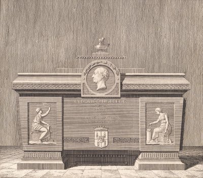 Ludvig Holberg szarkofágja Sorø-ben alkotó: J.F. Clemens
