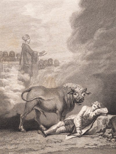Niels Klim azt hiszi, hogy hallja a Fane Kirke hivatalnokot. II alkotó: J.F. Clemens