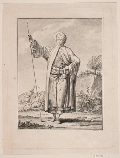 Carsten Niebuhr portréja arab ruhában alkotó: J.F. Clemens