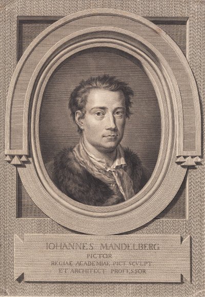 Johan Mandelberg festő portréja alkotó: J.F. Clemens