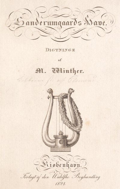 Sanderumgaard kertje. M. Winther versei alkotó: J.F. Clemens