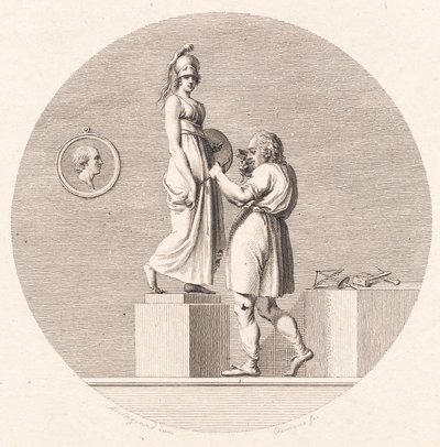 Sergel a műtermében dolgozik alkotó: J.F. Clemens