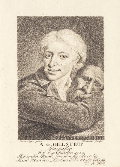 Adam Gottlob Gielstrup színész (1753-1830) alkotó: J.F. Clemens
