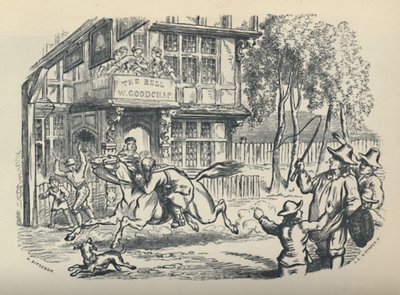 „John Gilpin Passing The Bell, Edmonton”, 1950. alkotó: JG Whymper