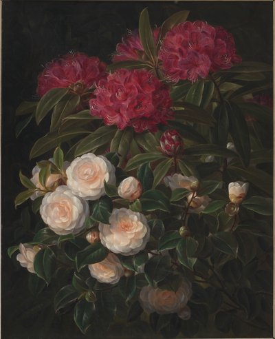 Kaméliák és rododendronok alkotó: J.L. Jensen